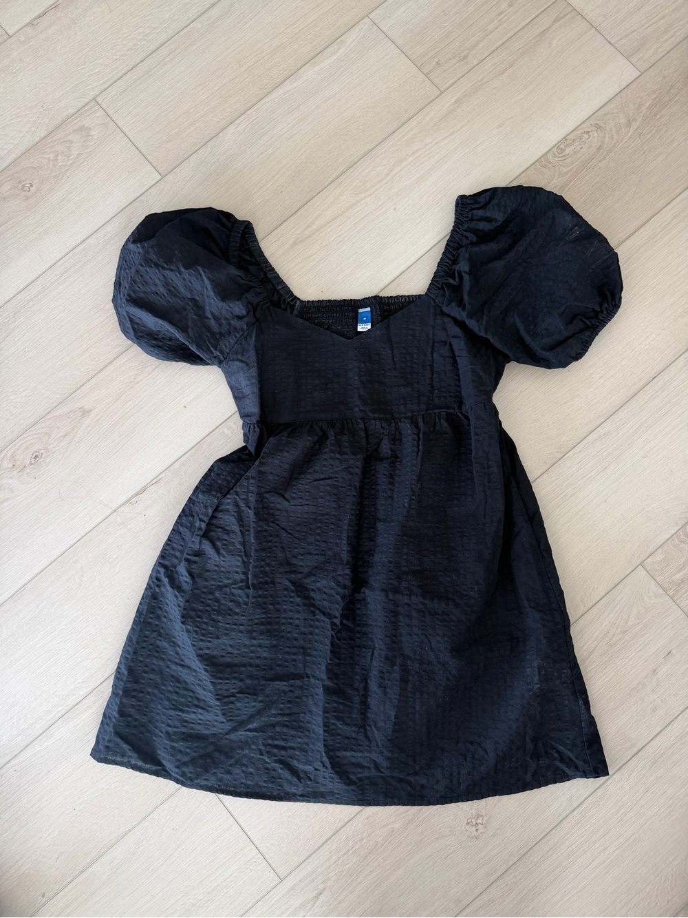 Old Navy Black Puff-Sleeve Mini Dress